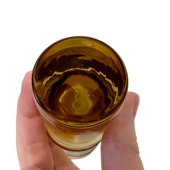 Vintage Bo Borgstrom Bamboo Glass Vase Amber MOD Scandinavian Aseda - Picture 9 of 9